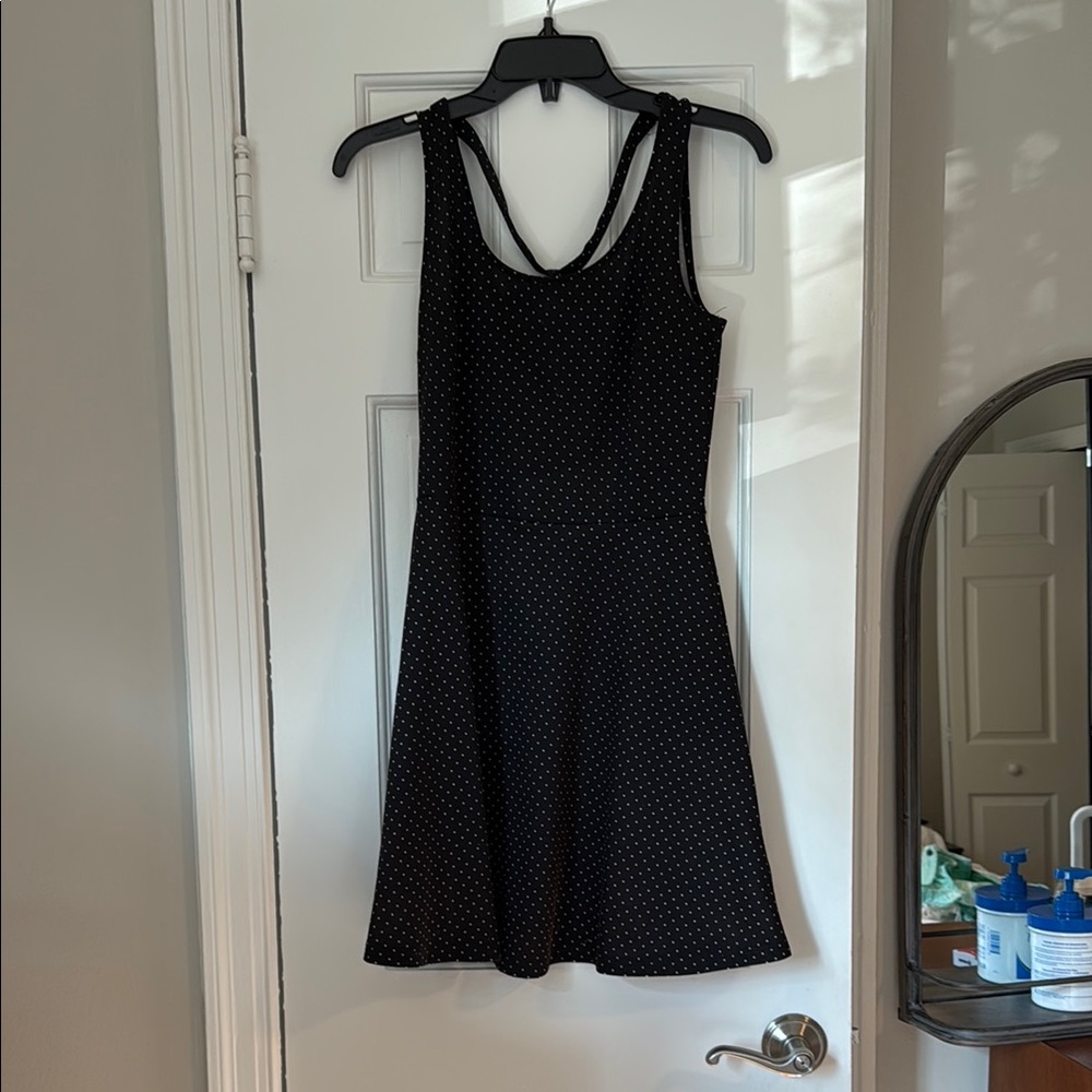 H&M Black Sleeveless A-Line Mini Dress